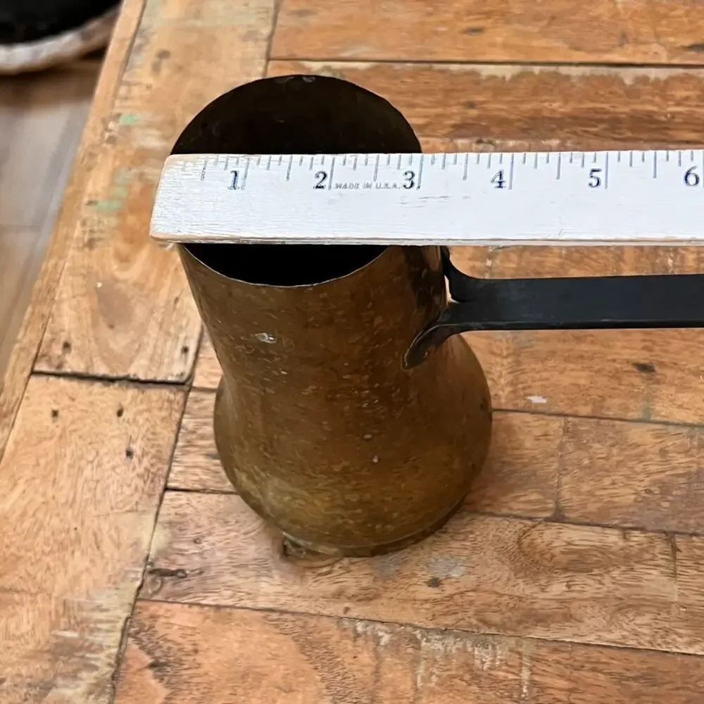 Vintage Hammered Copper Brass Coffee Pot 7.5